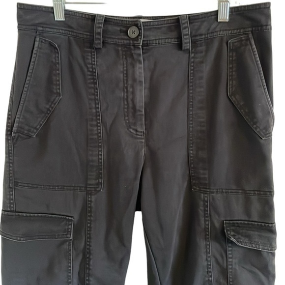 Derek Lam 10 Crosby Elian Utility Pants Women’s Size 12 Cargo Relaxed Black - Picture 3 of 10